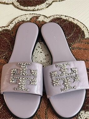 Tory Burch Ines Embellished Slides Sandals
